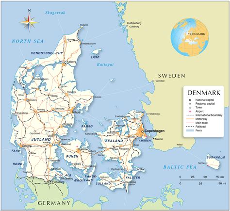 map of denmark cities|Political Map of Denmark .